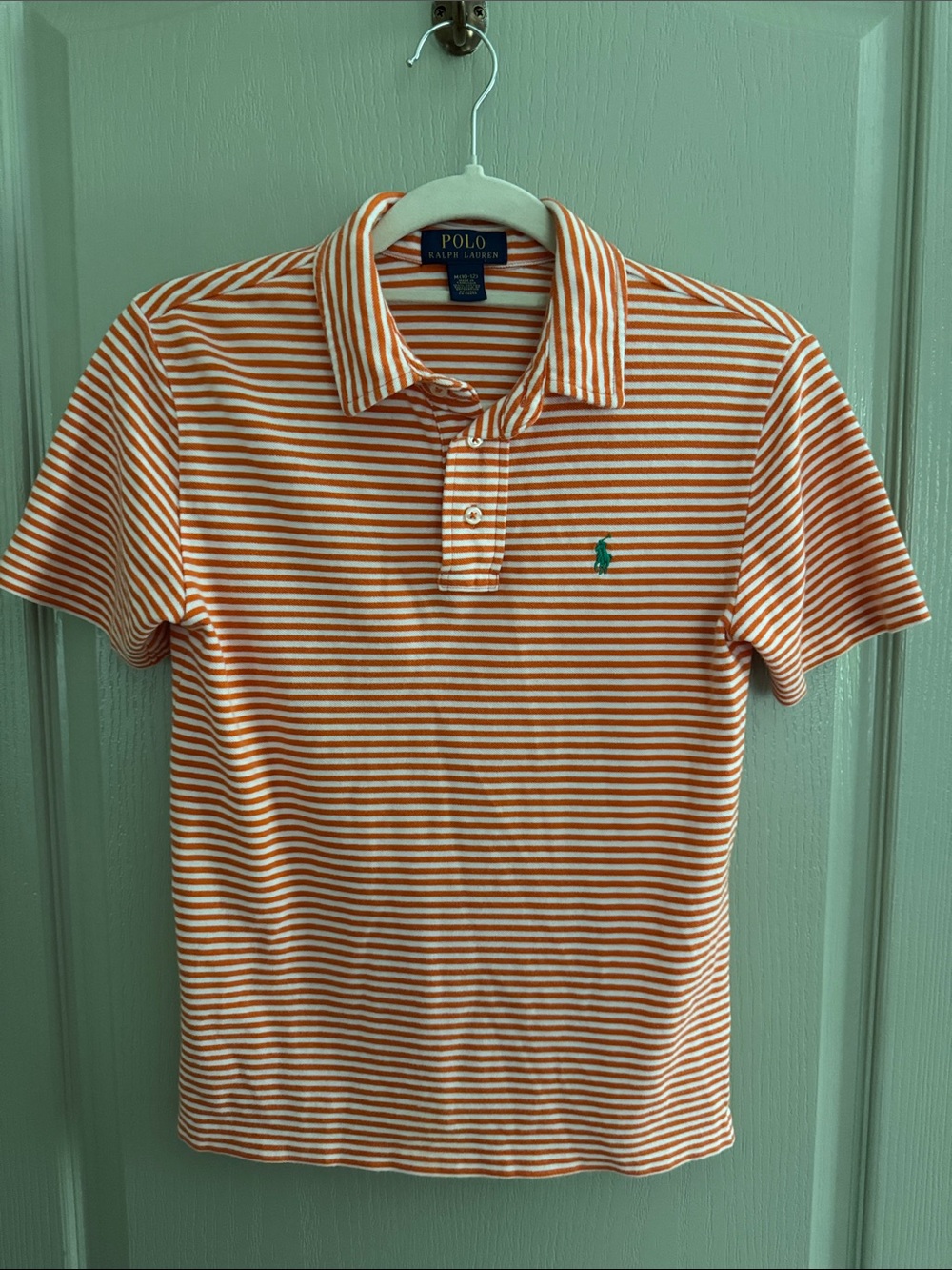 Polo Ralph Lauren Orange/White Striped shirt, sports, University of Tennessee